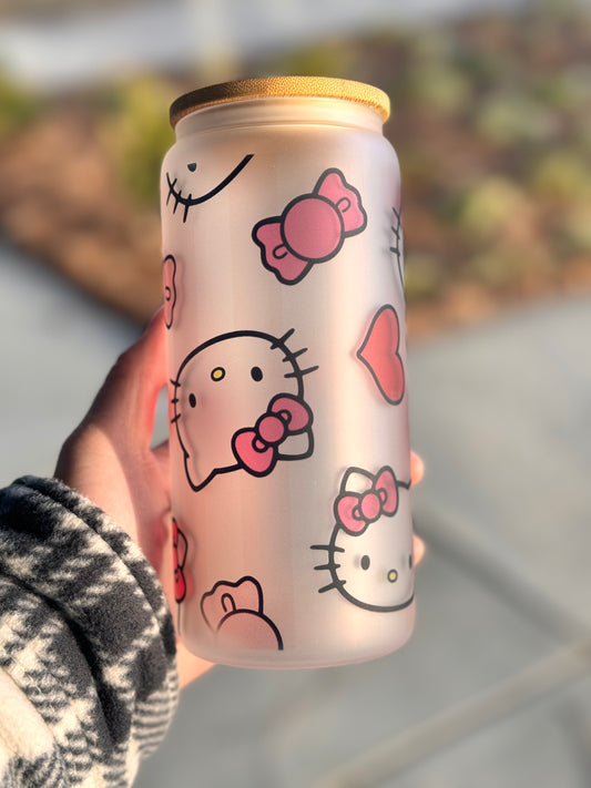 Hello Kitty Glass Can