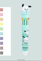 Sanrio Press Ten Color Ballpoint Pen Cartoon Kawaii Kuromi Multi-color Students Gel Pen Melody Sanrio Stationery Write Cute Pens