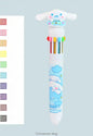 Sanrio Press Ten Color Ballpoint Pen Cartoon Kawaii Kuromi Multi-color Students Gel Pen Melody Sanrio Stationery Write Cute Pens