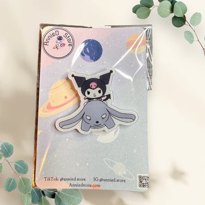 Acrylic Kuromi Badge