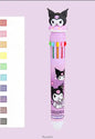 Sanrio Press Ten Color Ballpoint Pen Cartoon Kawaii Kuromi Multi-color Students Gel Pen Melody Sanrio Stationery Write Cute Pens