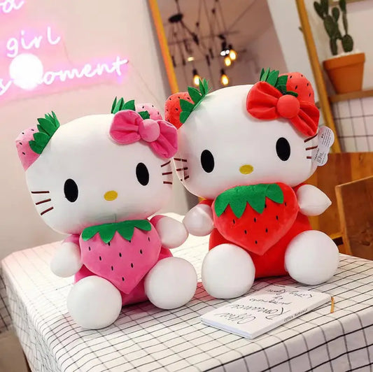 Kawaii Sanrio Plush Doll Toy Y2K Hello Kitty Plushies Home Decoration Soft Room Pillow Stuffed