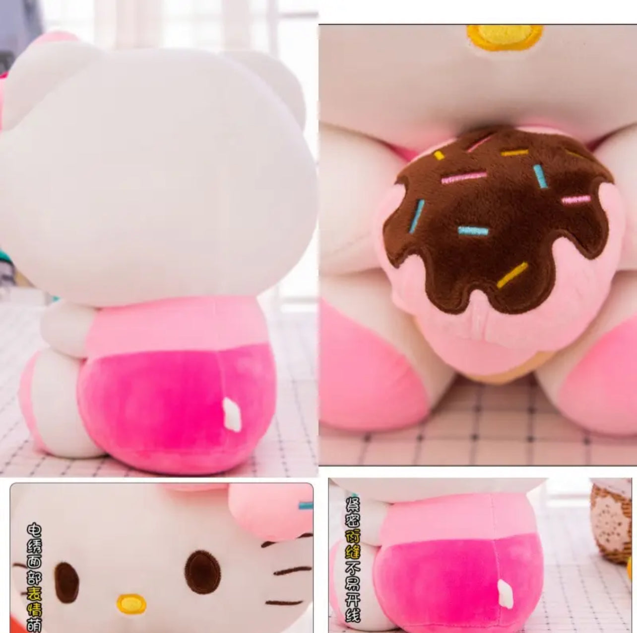 30Cm Hello Kitty Plush Toy Plushies Sanrio Doll Kawaii Kt Home Decoration Room Pillow Stuffed Animals Plush Toys Birthday Gift