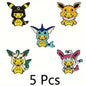 1/5 Pcs Cute Pikachu Brooch Creative Yellow Elf Enamel Pin Metal Badge Clothing BackPack Jewelry