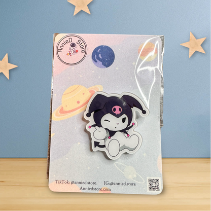 Acrylic Kuromi Badge