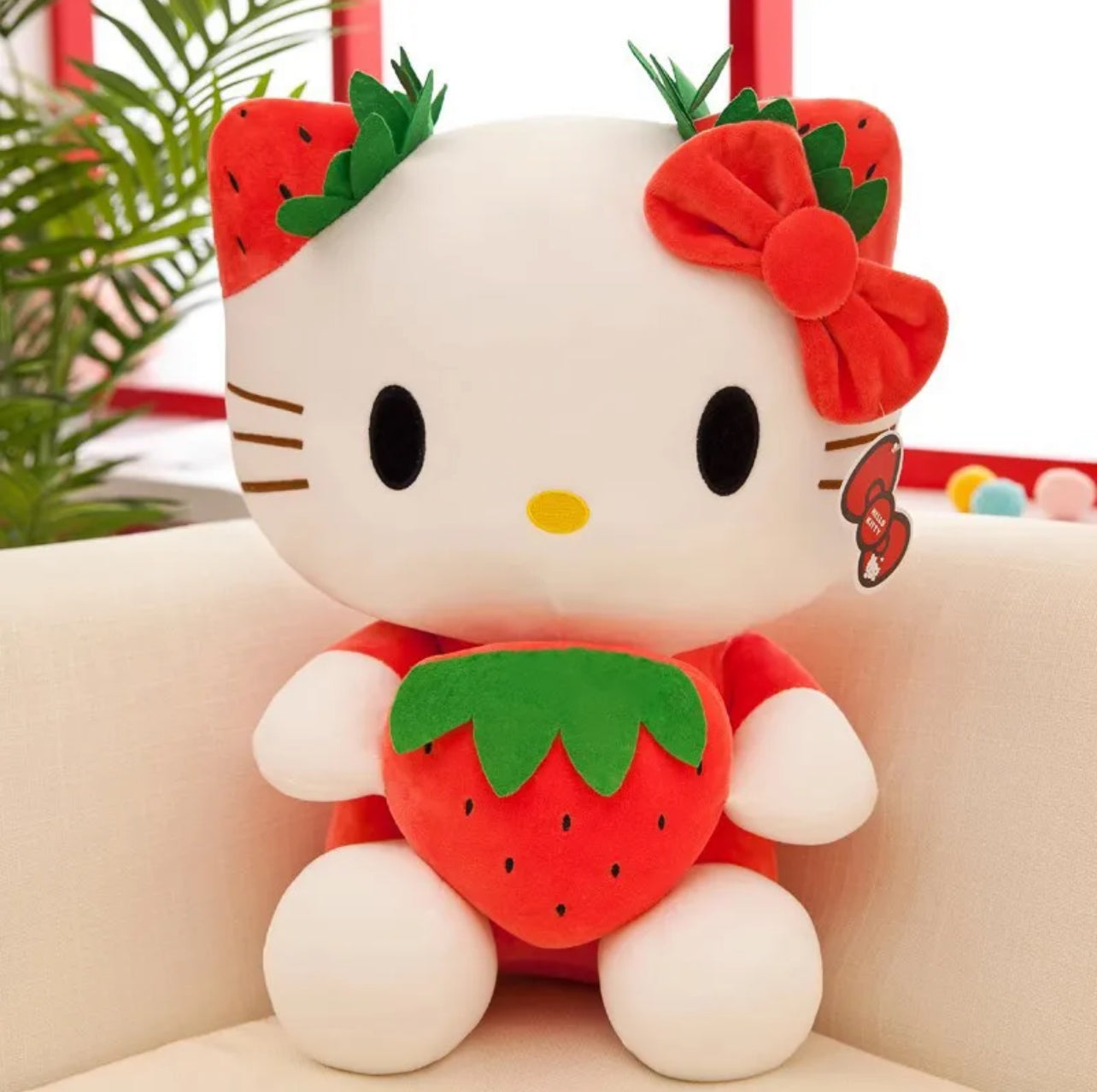 Kawaii Sanrio Plush Doll Toy Y2K Hello Kitty Plushies Home Decoration Soft Room Pillow Stuffed