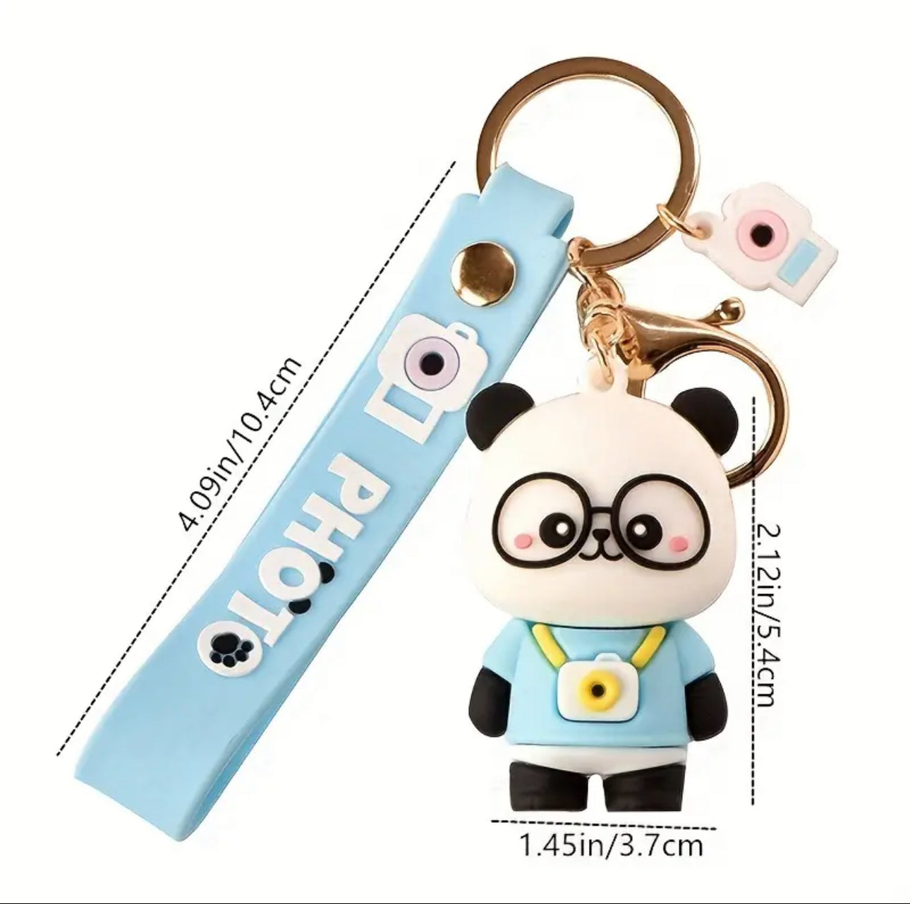 Cartoon Camera Red Panda Key Chain