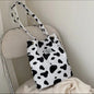 Korean Chic Big Casual Tote Bag Leopard with Bear