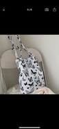 Korean Chic Big Casual Tote Bag Leopard with Bear