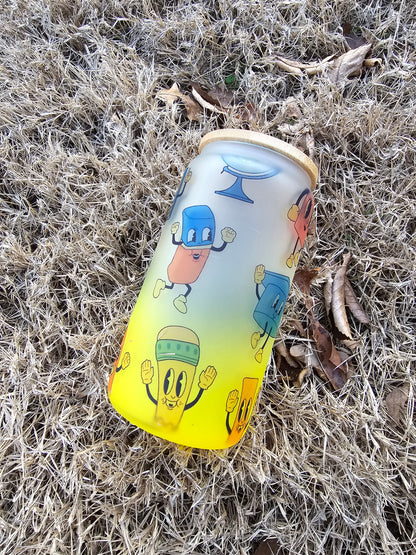 Happy School Glass Can